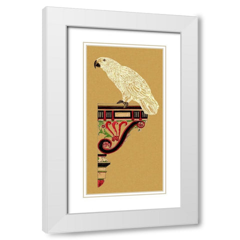 Bird Impression IV White Modern Wood Framed Art Print with Double Matting by Wang, Melissa