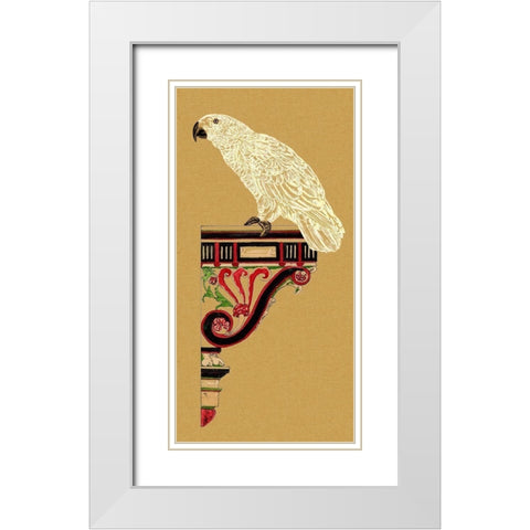Bird Impression IV White Modern Wood Framed Art Print with Double Matting by Wang, Melissa