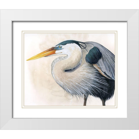 Blue Hunter I White Modern Wood Framed Art Print with Double Matting by Popp, Grace