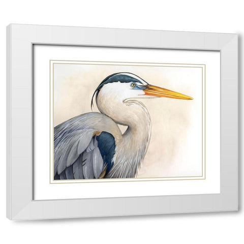 Blue Hunter II White Modern Wood Framed Art Print with Double Matting by Popp, Grace