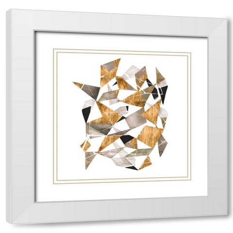 Gilded Chrysalis I White Modern Wood Framed Art Print with Double Matting by Popp, Grace