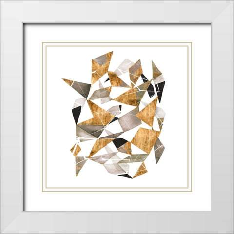 Gilded Chrysalis I White Modern Wood Framed Art Print with Double Matting by Popp, Grace
