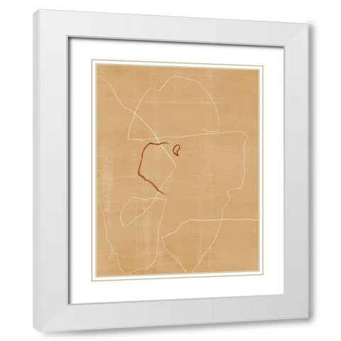 Sediments I White Modern Wood Framed Art Print with Double Matting by Wang, Melissa