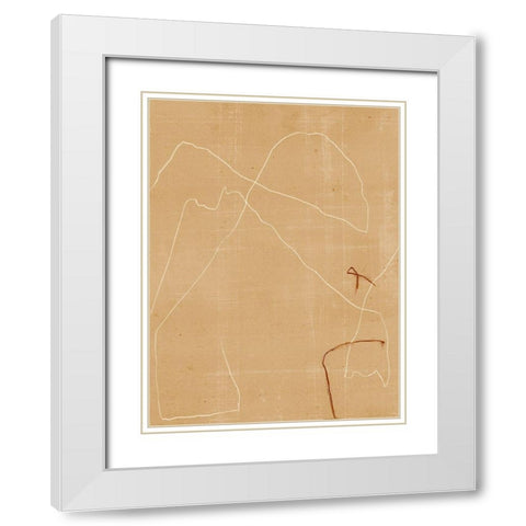 Sediments II White Modern Wood Framed Art Print with Double Matting by Wang, Melissa