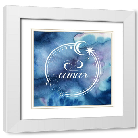 Watercolor Astrology IV White Modern Wood Framed Art Print with Double Matting by Popp, Grace