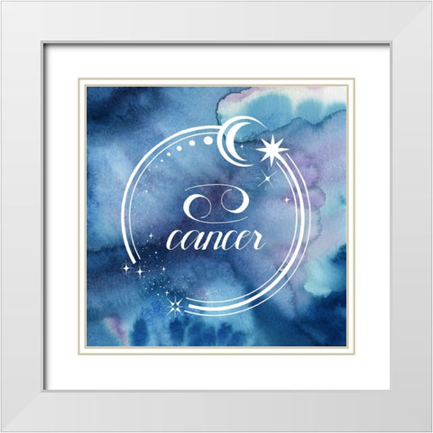 Watercolor Astrology IV White Modern Wood Framed Art Print with Double Matting by Popp, Grace