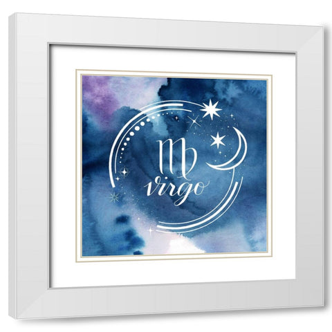 Watercolor Astrology VI White Modern Wood Framed Art Print with Double Matting by Popp, Grace