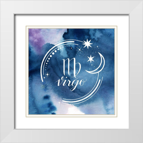 Watercolor Astrology VI White Modern Wood Framed Art Print with Double Matting by Popp, Grace
