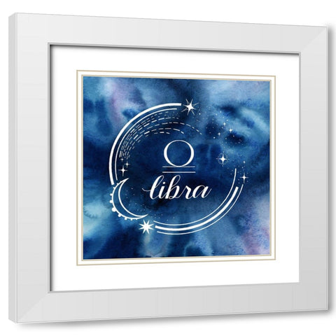 Watercolor Astrology VII White Modern Wood Framed Art Print with Double Matting by Popp, Grace
