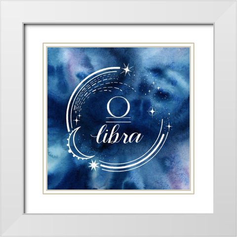 Watercolor Astrology VII White Modern Wood Framed Art Print with Double Matting by Popp, Grace