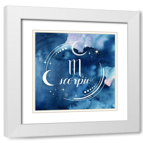 Watercolor Astrology VIII White Modern Wood Framed Art Print with Double Matting by Popp, Grace