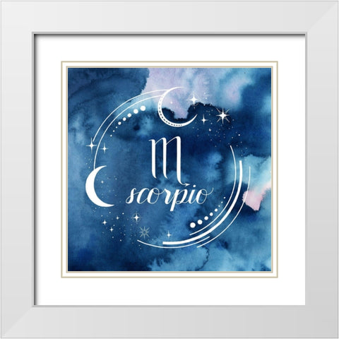 Watercolor Astrology VIII White Modern Wood Framed Art Print with Double Matting by Popp, Grace