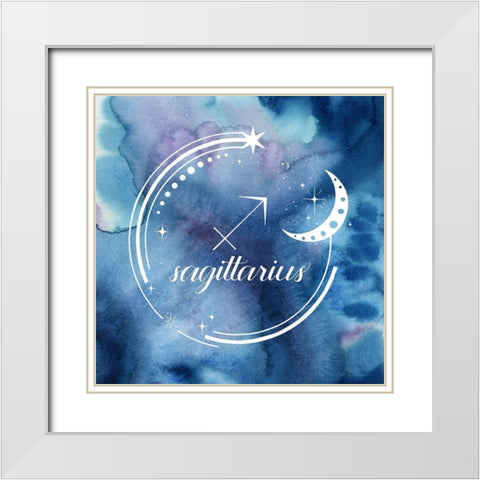 Watercolor Astrology IX White Modern Wood Framed Art Print with Double Matting by Popp, Grace