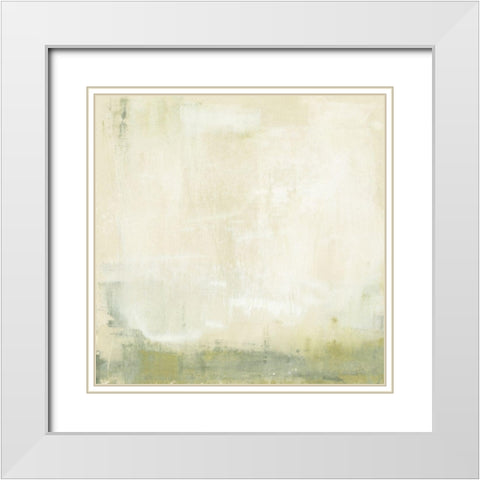 Olive Horizon I White Modern Wood Framed Art Print with Double Matting by Goldberger, Jennifer