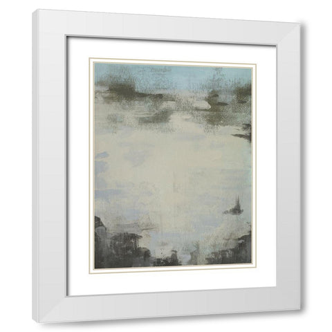 Low Tide II White Modern Wood Framed Art Print with Double Matting by Green, Jacob
