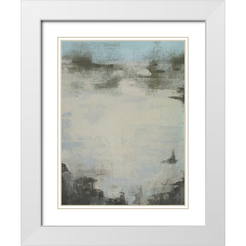 Low Tide II White Modern Wood Framed Art Print with Double Matting by Green, Jacob