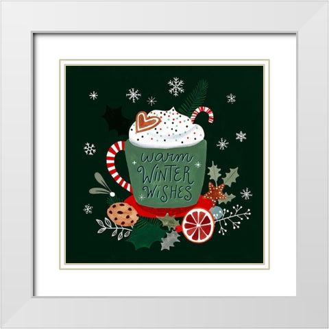 Christmas Comforts II White Modern Wood Framed Art Print with Double Matting by Borges, Victoria