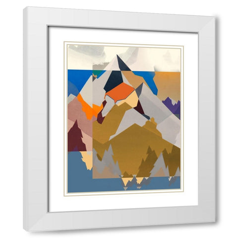 Mountain Extraction I White Modern Wood Framed Art Print with Double Matting by Goldberger, Jennifer