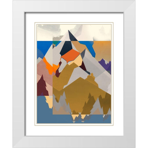 Mountain Extraction I White Modern Wood Framed Art Print with Double Matting by Goldberger, Jennifer
