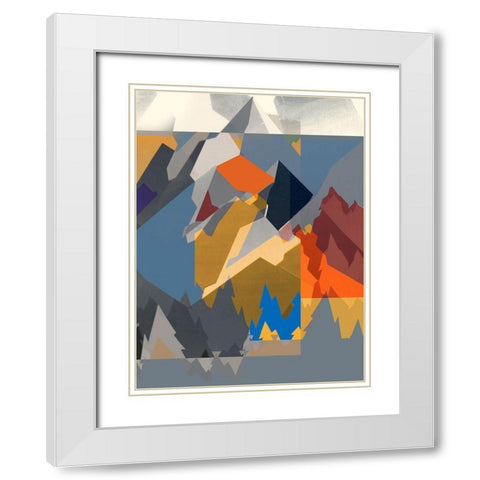 Mountain Extraction II White Modern Wood Framed Art Print with Double Matting by Goldberger, Jennifer