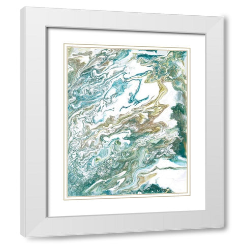 Tidal Drift I White Modern Wood Framed Art Print with Double Matting by Studio W