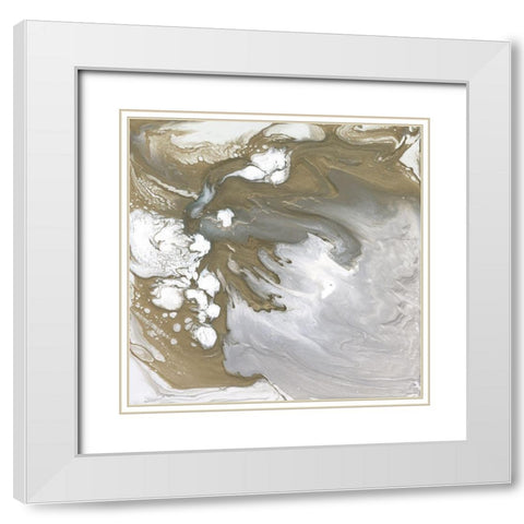 Hydrous White Modern Wood Framed Art Print with Double Matting by Johnson, Jason