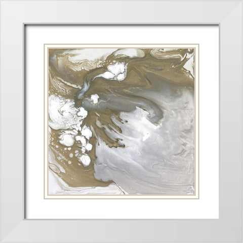 Hydrous White Modern Wood Framed Art Print with Double Matting by Johnson, Jason