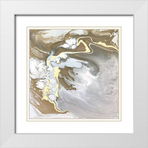 Printed Hydrous White Modern Wood Framed Art Print with Double Matting by Johnson, Jason