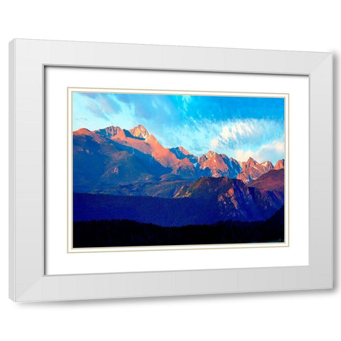 Mountainscape Photograph I White Modern Wood Framed Art Print with Double Matting by McLoughlin, James