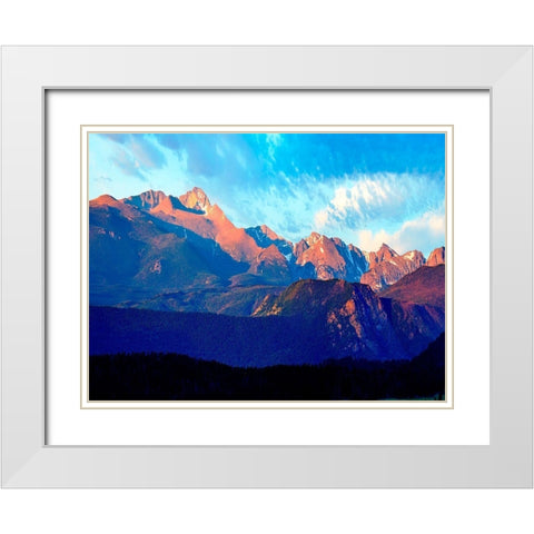 Mountainscape Photograph I White Modern Wood Framed Art Print with Double Matting by McLoughlin, James