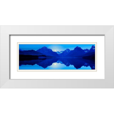 Mountainscape Panorama I White Modern Wood Framed Art Print with Double Matting by McLoughlin, James