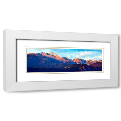 Mountainscape Panorama III White Modern Wood Framed Art Print with Double Matting by McLoughlin, James