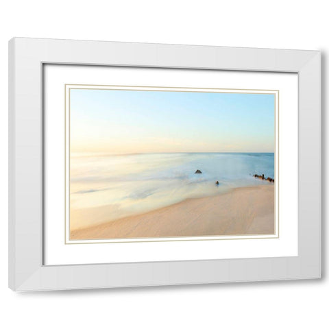Seascape Photo II White Modern Wood Framed Art Print with Double Matting by McLoughlin, James