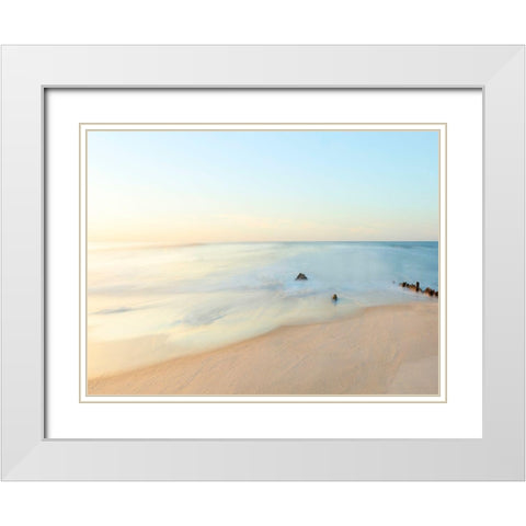 Seascape Photo II White Modern Wood Framed Art Print with Double Matting by McLoughlin, James