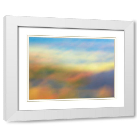 Soft Landscape I White Modern Wood Framed Art Print with Double Matting by McLoughlin, James