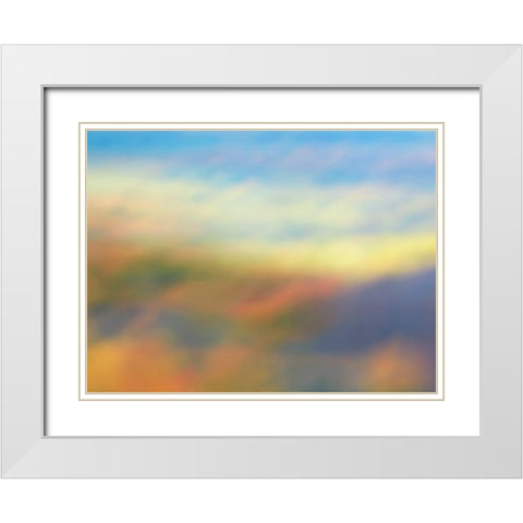 Soft Landscape I White Modern Wood Framed Art Print with Double Matting by McLoughlin, James