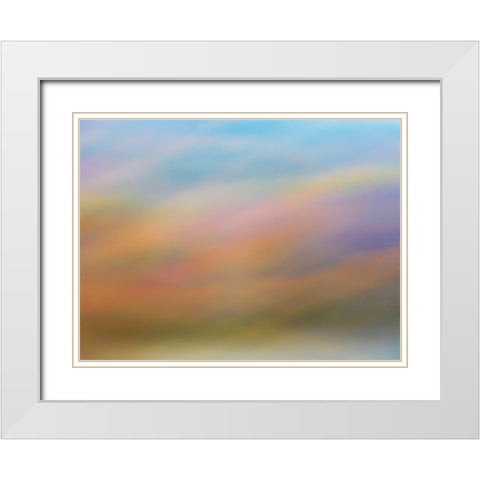 Soft Landscape III White Modern Wood Framed Art Print with Double Matting by McLoughlin, James