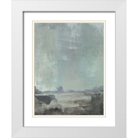 Riverlands II White Modern Wood Framed Art Print with Double Matting by Green, Jacob