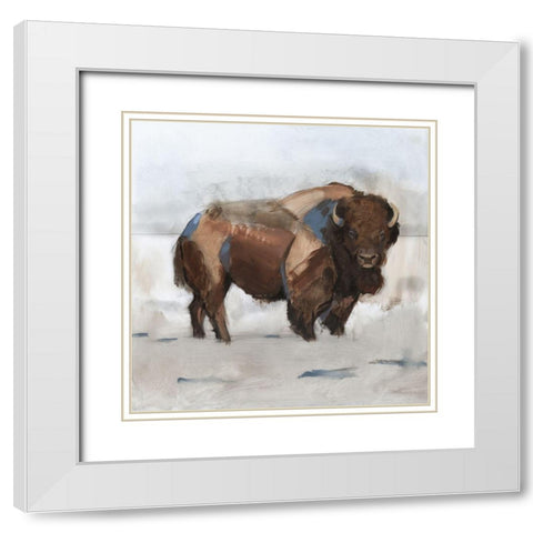 Lodge Guardian I White Modern Wood Framed Art Print with Double Matting by Green, Jacob