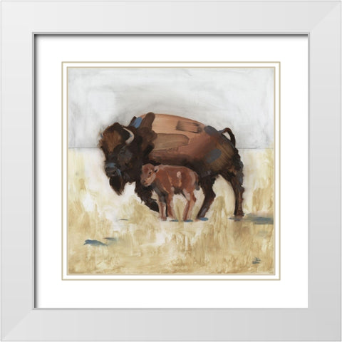 Lodge Guardian IV White Modern Wood Framed Art Print with Double Matting by Green, Jacob