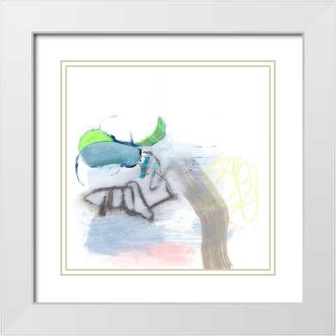 Gathering I White Modern Wood Framed Art Print with Double Matting by Fuchs, Jodi