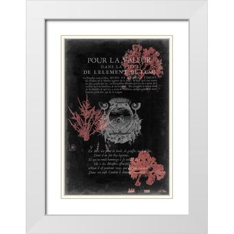 Pour La Mer I White Modern Wood Framed Art Print with Double Matting by Studio W