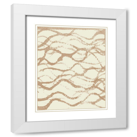 Neutral Undulate II White Modern Wood Framed Art Print with Double Matting by Goldberger, Jennifer