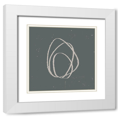 Rock Clutch II White Modern Wood Framed Art Print with Double Matting by Green, Jacob