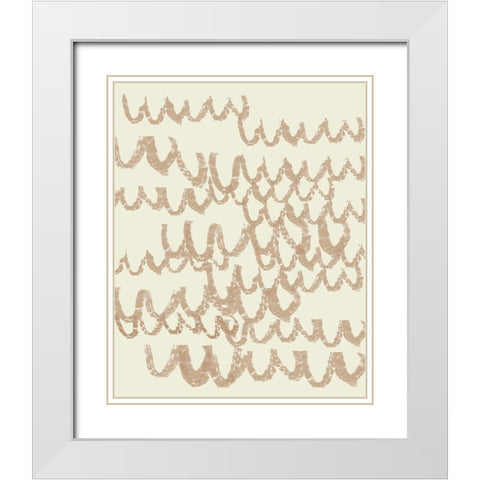 Scalloped I White Modern Wood Framed Art Print with Double Matting by Goldberger, Jennifer