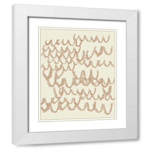 Scalloped II White Modern Wood Framed Art Print with Double Matting by Goldberger, Jennifer