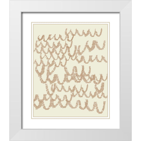 Scalloped II White Modern Wood Framed Art Print with Double Matting by Goldberger, Jennifer