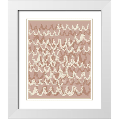 Scalloped III White Modern Wood Framed Art Print with Double Matting by Goldberger, Jennifer