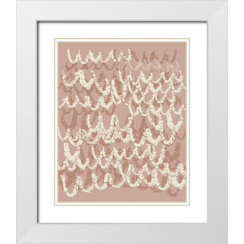 Scalloped IV White Modern Wood Framed Art Print with Double Matting by Goldberger, Jennifer