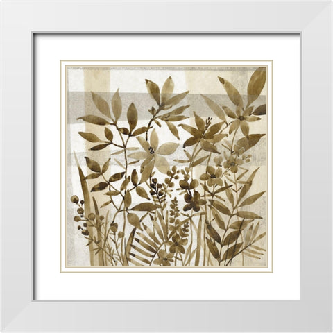 Neutral Garden II White Modern Wood Framed Art Print with Double Matting by OToole, Tim